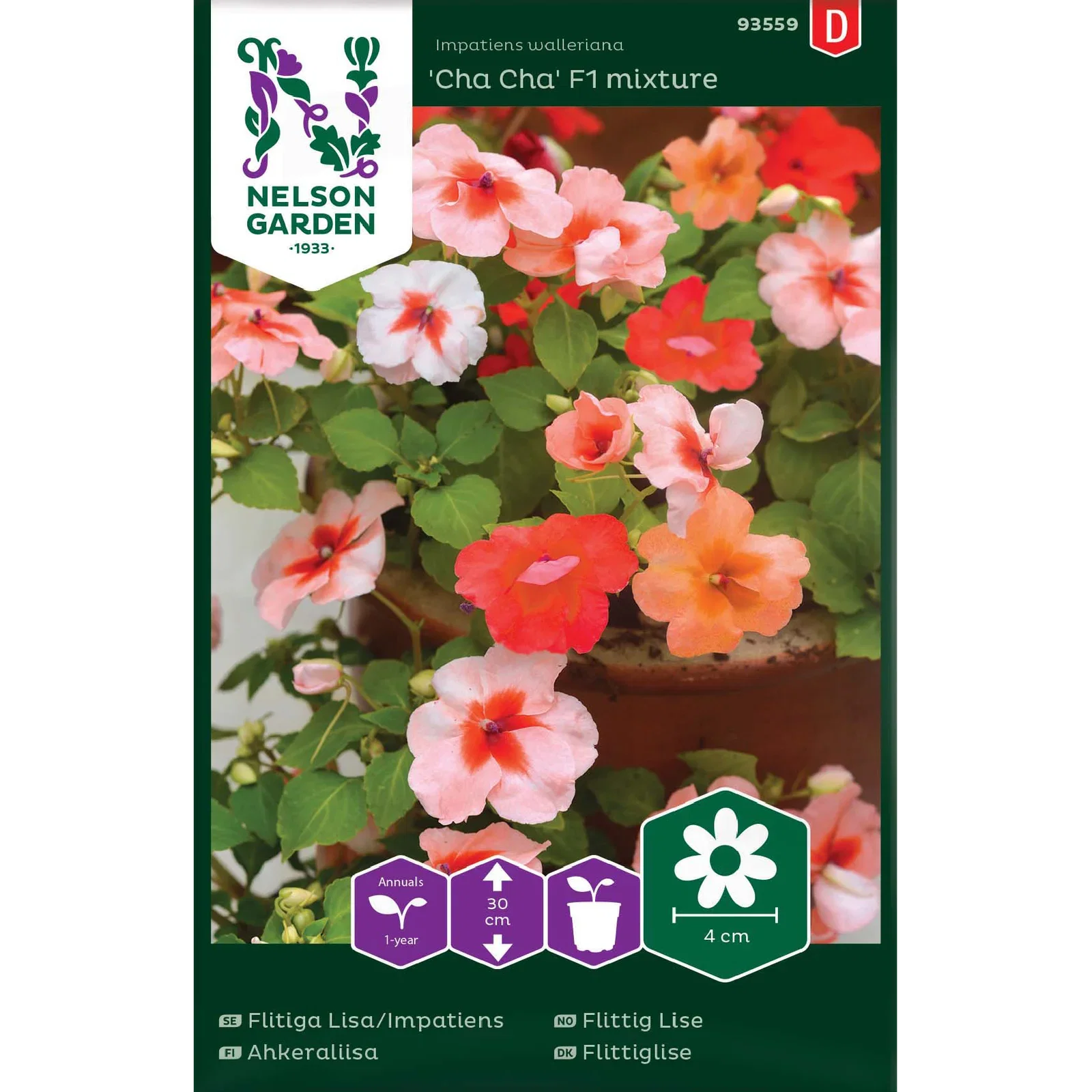 Flitiga Lisa/Impatiens 'Cha Cha' F1 mixture