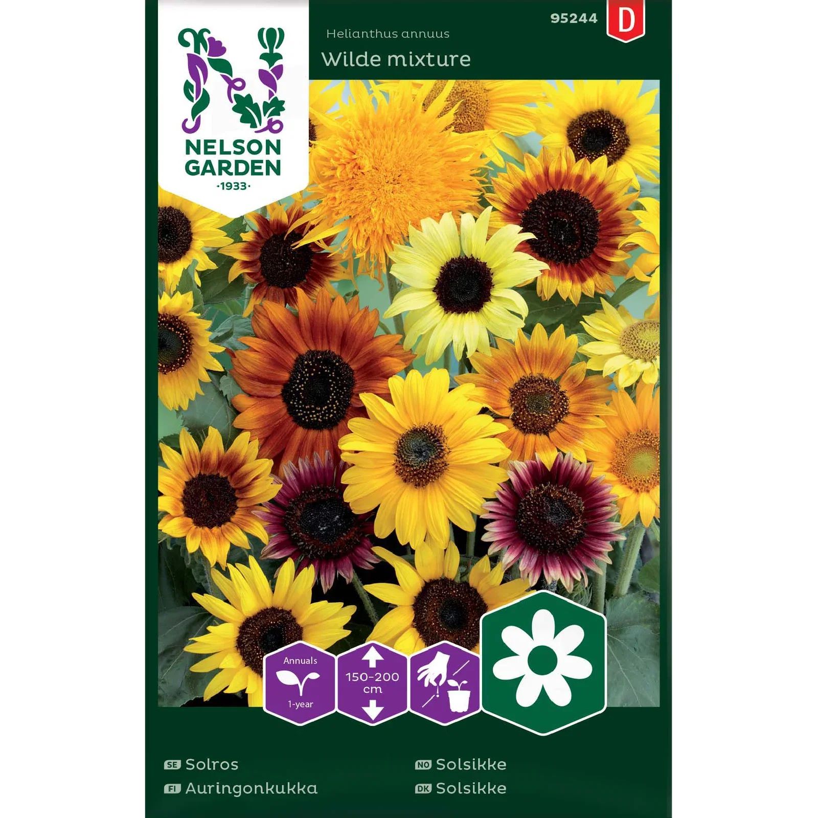Solros, Bland. sorter, hög