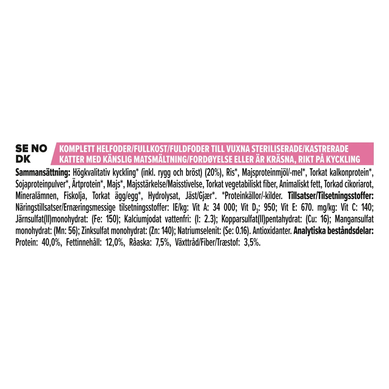 Pro Plan Cat Sterilised OTIDIGEST Chicken 3kg