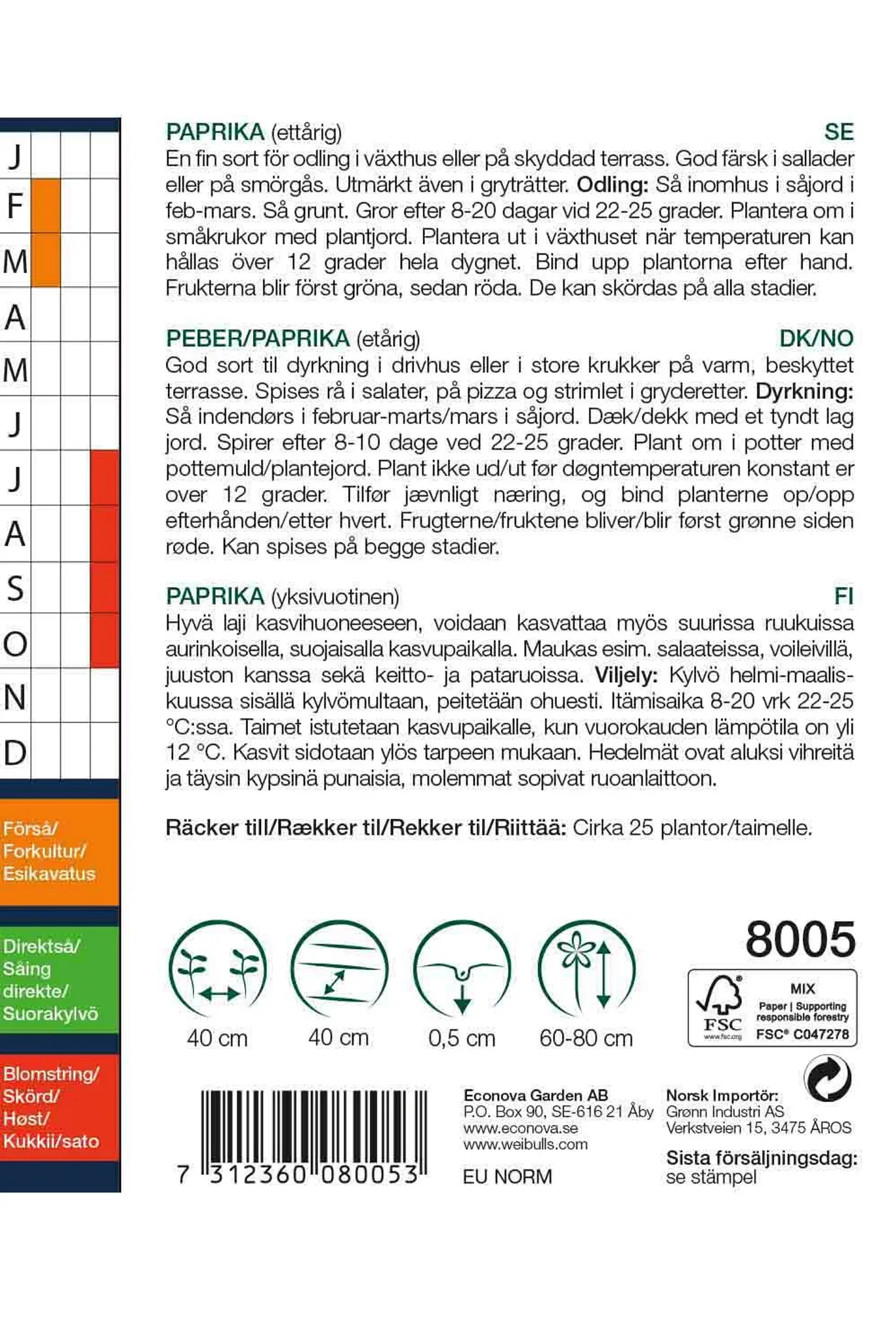 Paprika 'California Wonder'