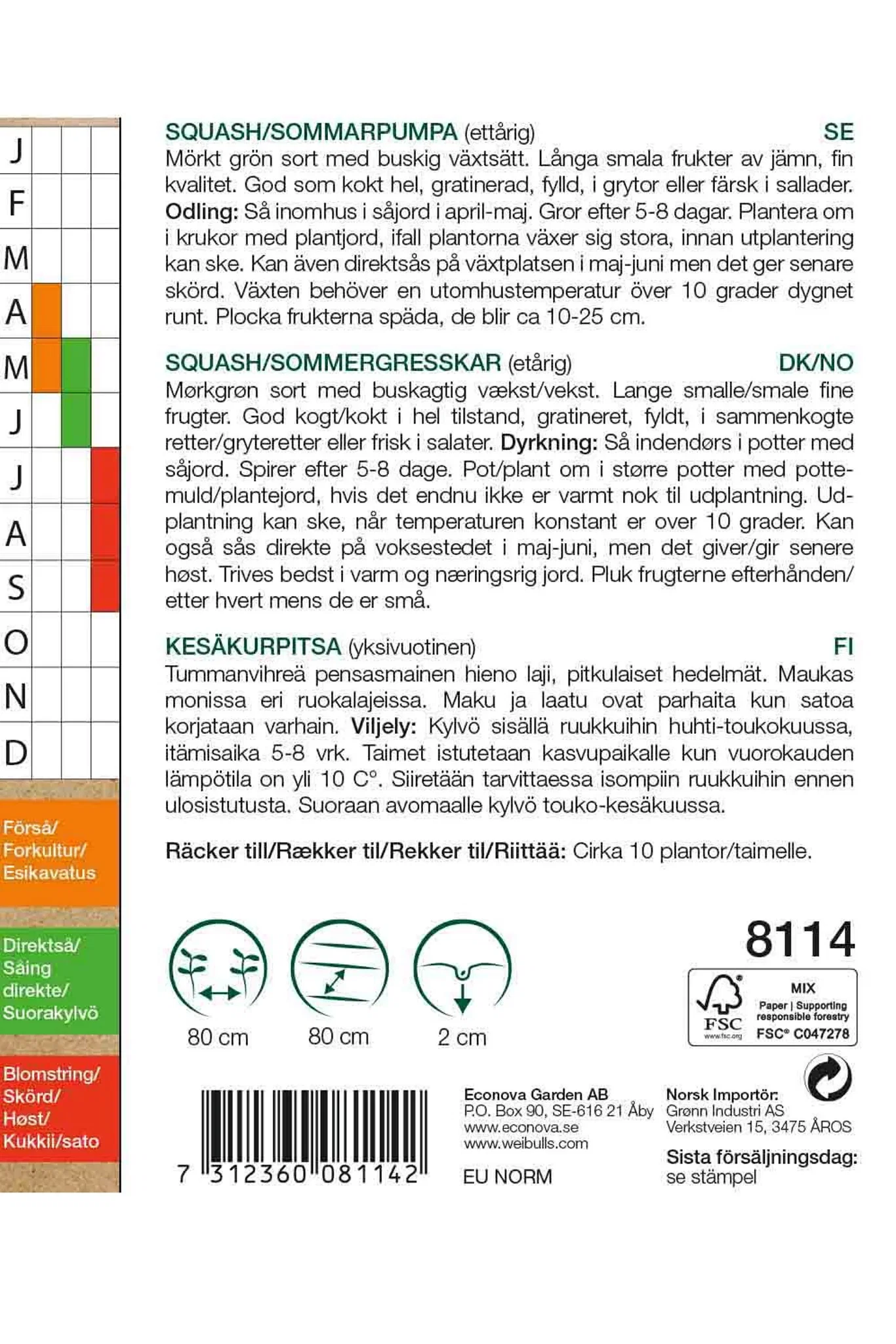 Squash 'Black Beauty' KRAV