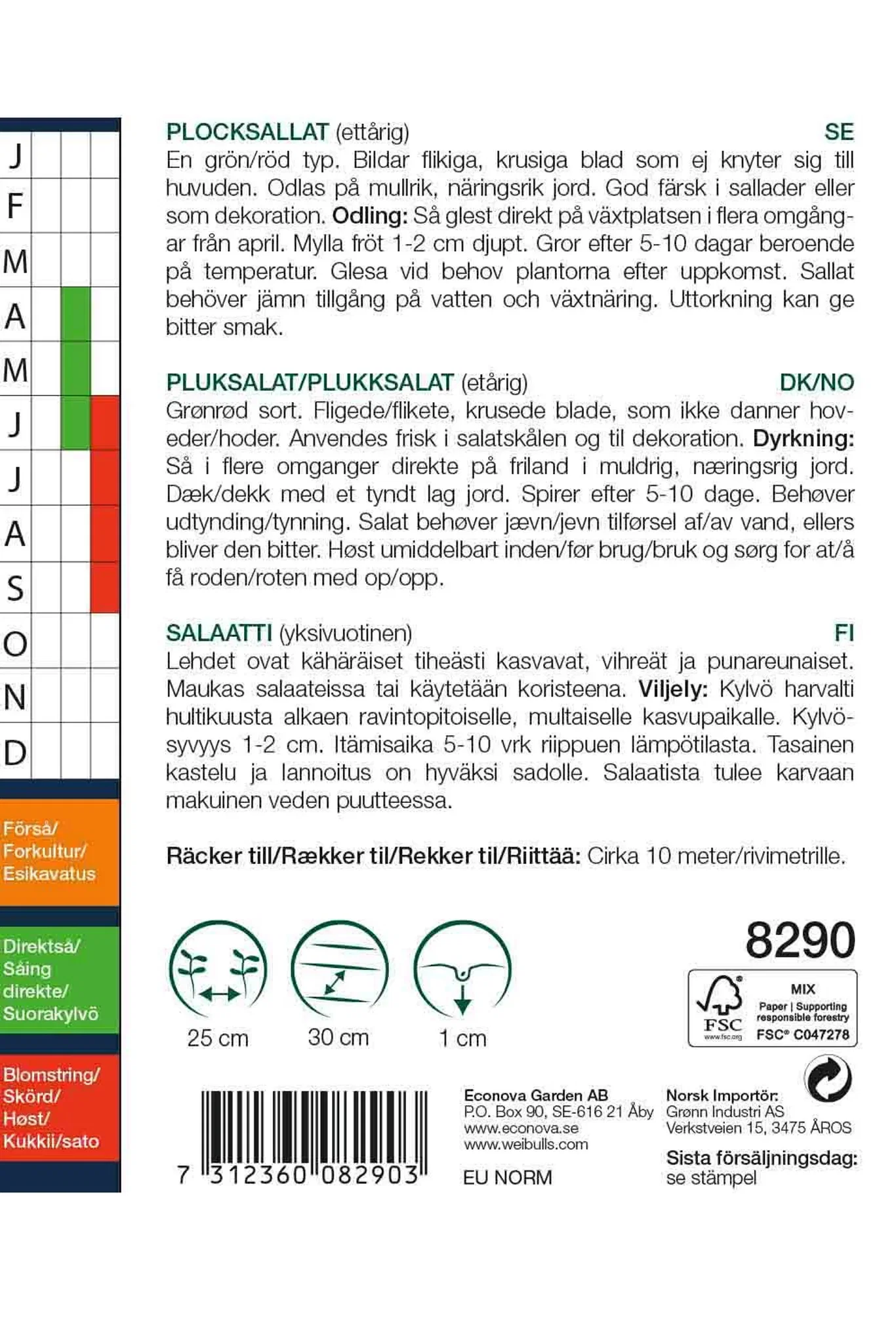 Plocksallat 'Lollo Rossa'