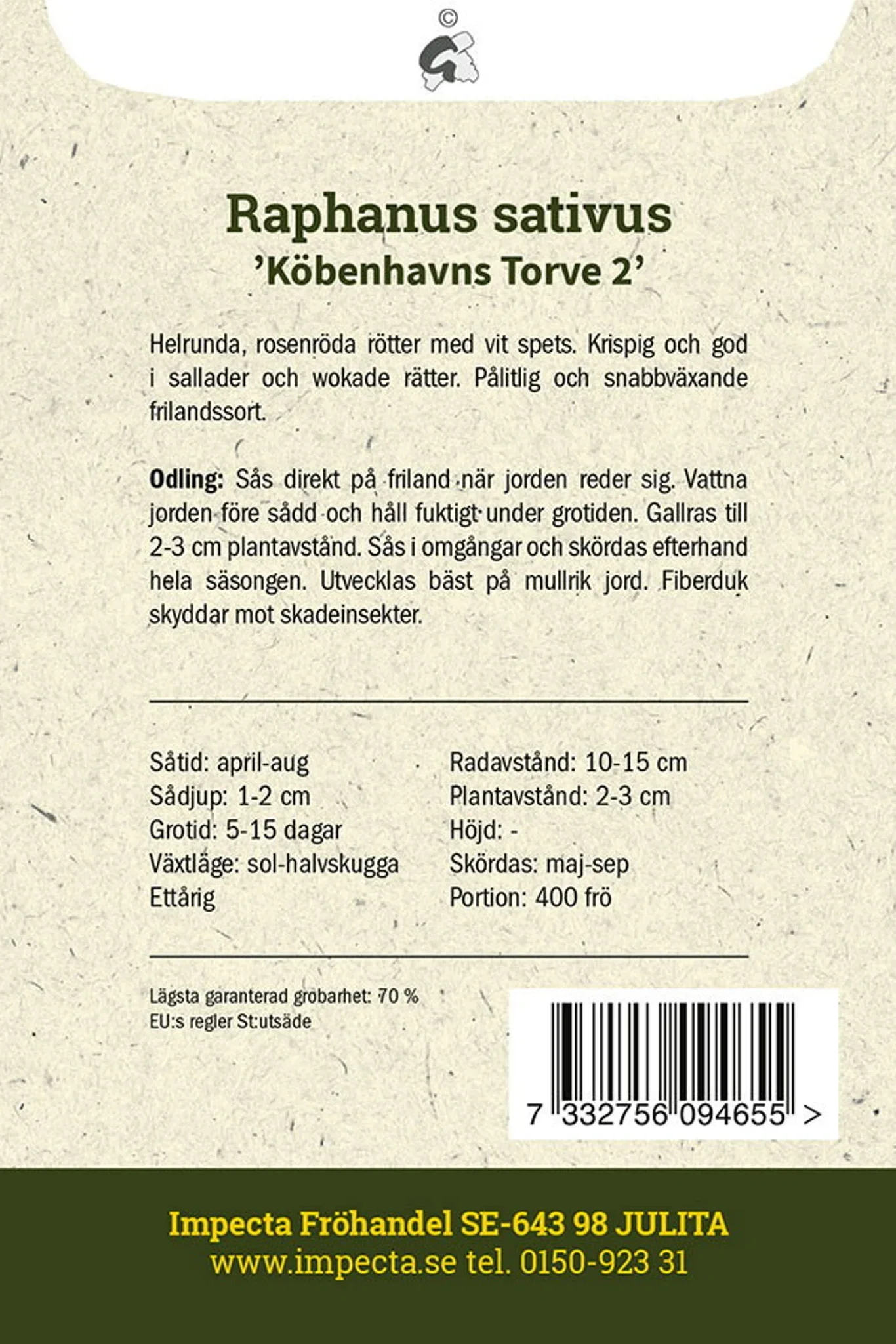 Rädisa 'Köbenhavns Torve 2'