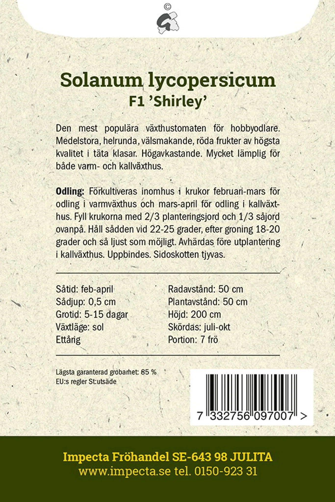 Växthustomat F1 'Shirley'