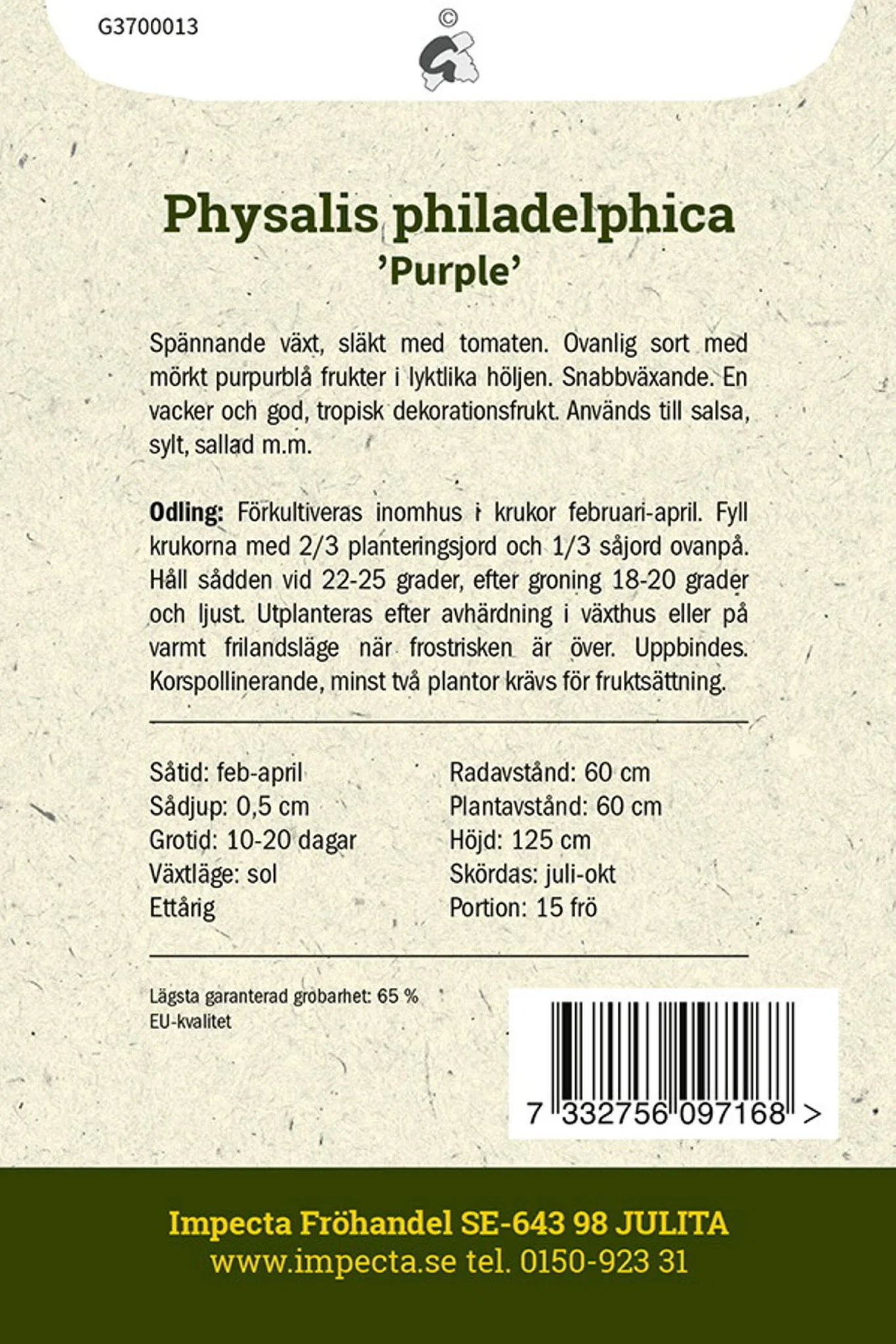 Tomatillo 'Purple'
