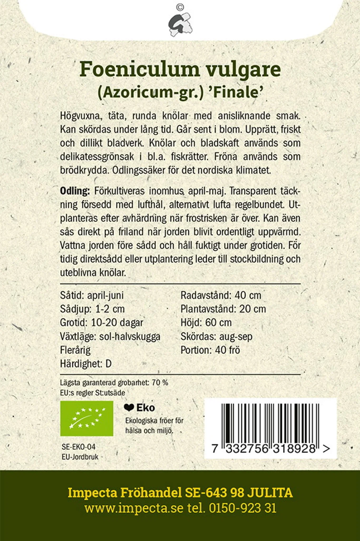 Sötfänkål 'Finale'