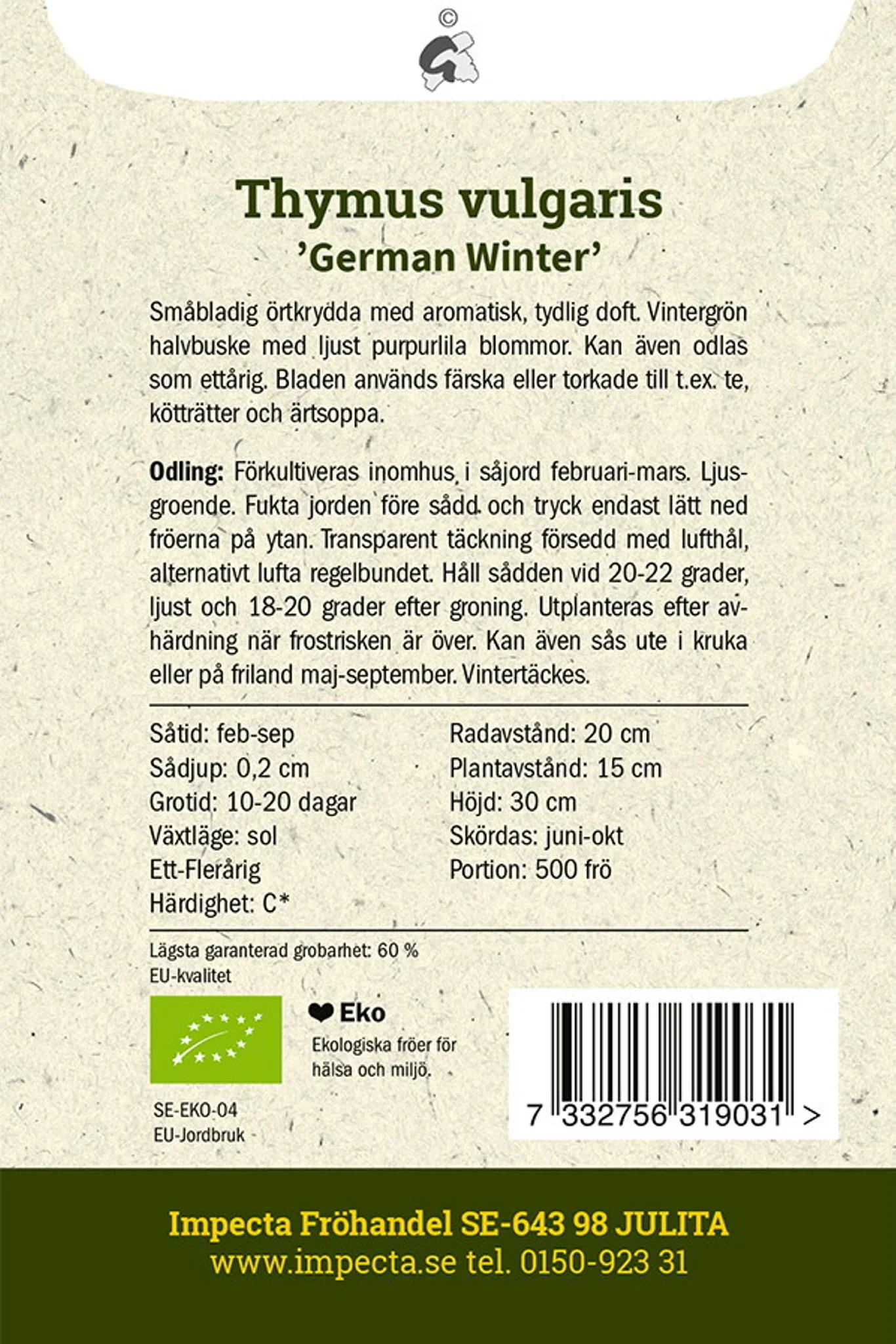 Kryddtimjan 'German Winter'