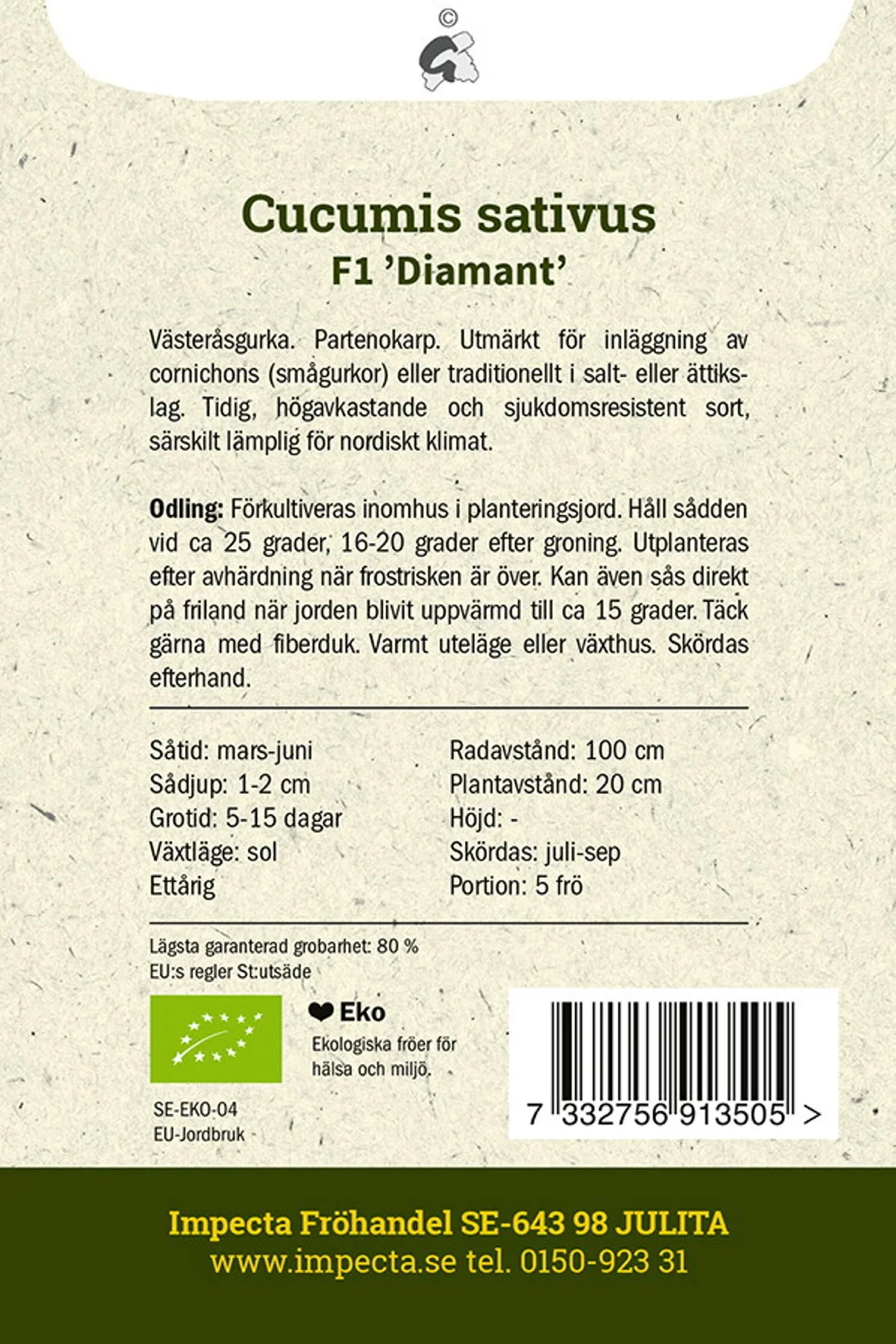 Cucumis sativus F1 'Diamant'