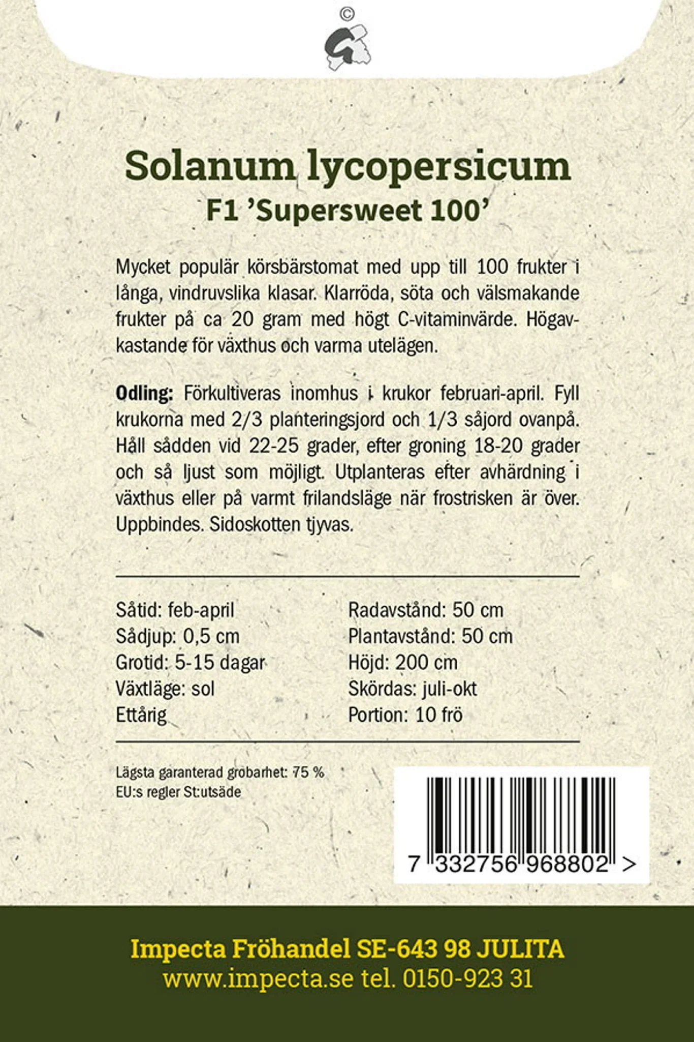 Körsbärstomat F1 'Supersweet 100'