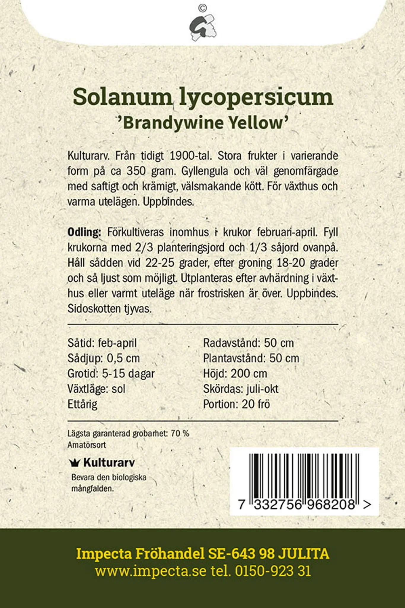 Bifftomat 'Brandywine Yellow'