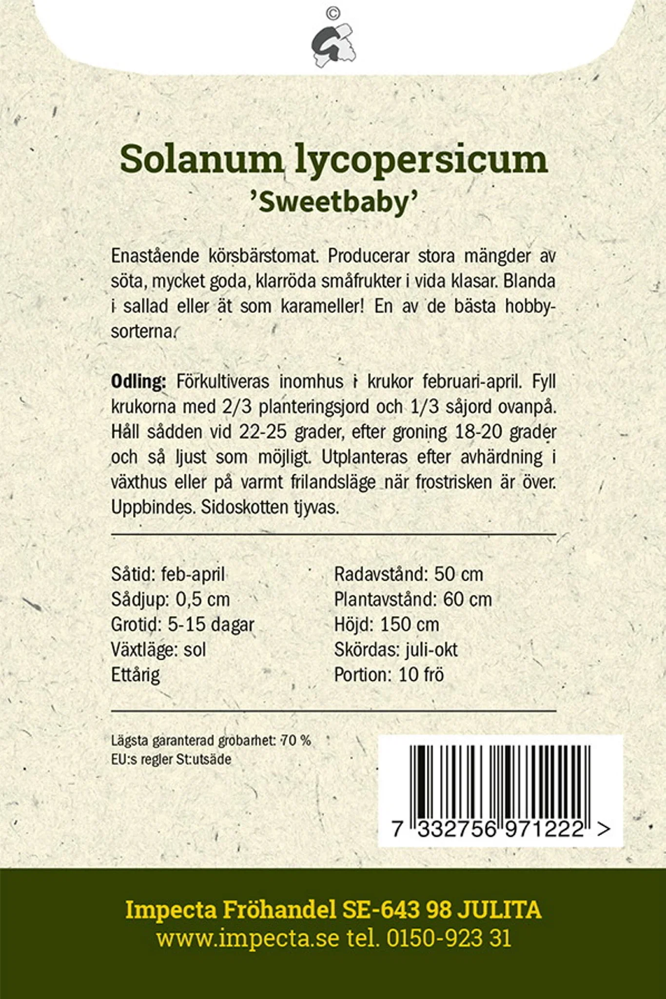 Körsbärstomat 'Sweetbaby'