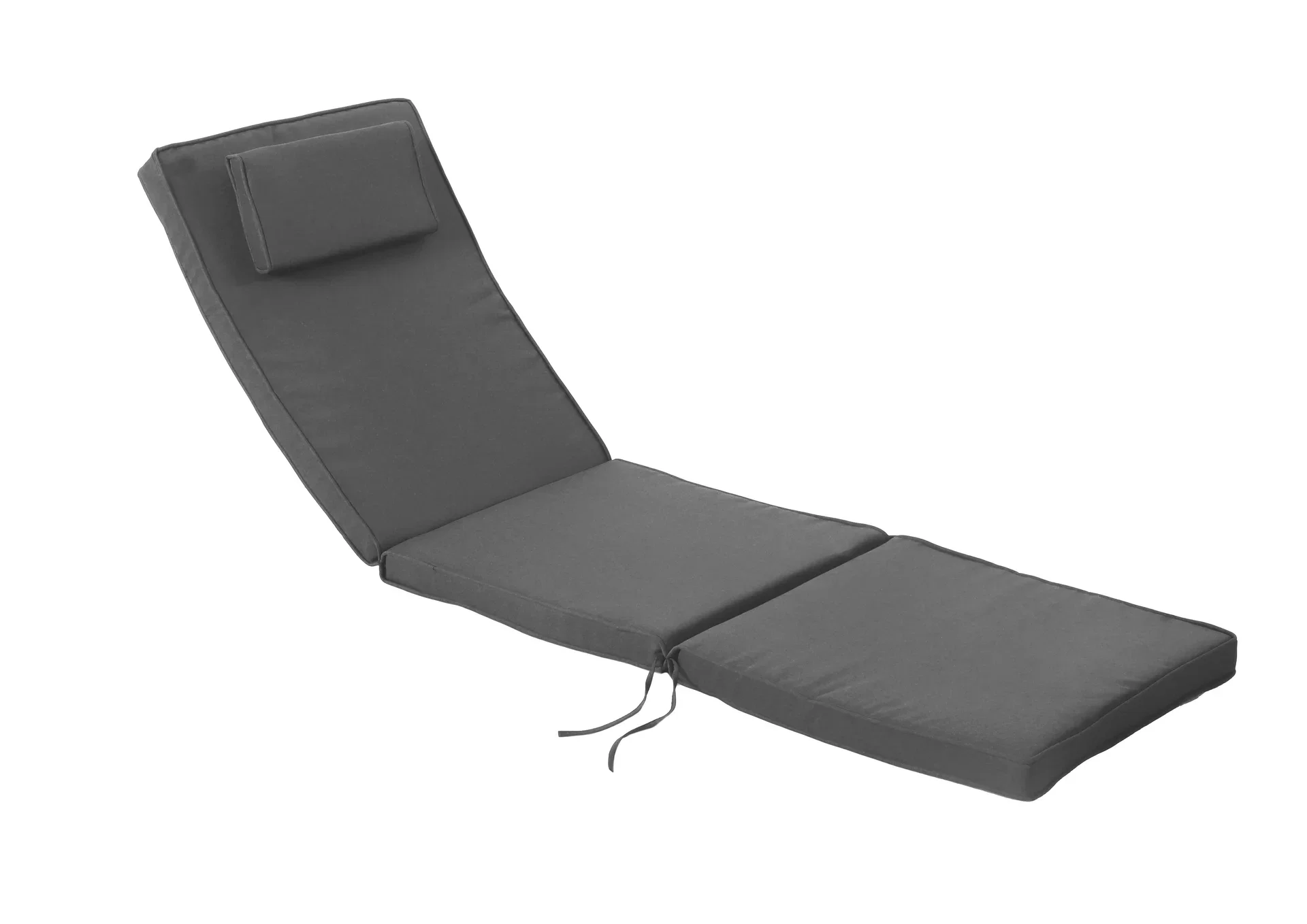 Alston Sunlounger cushion with headrest 198x53cm Dark Grey