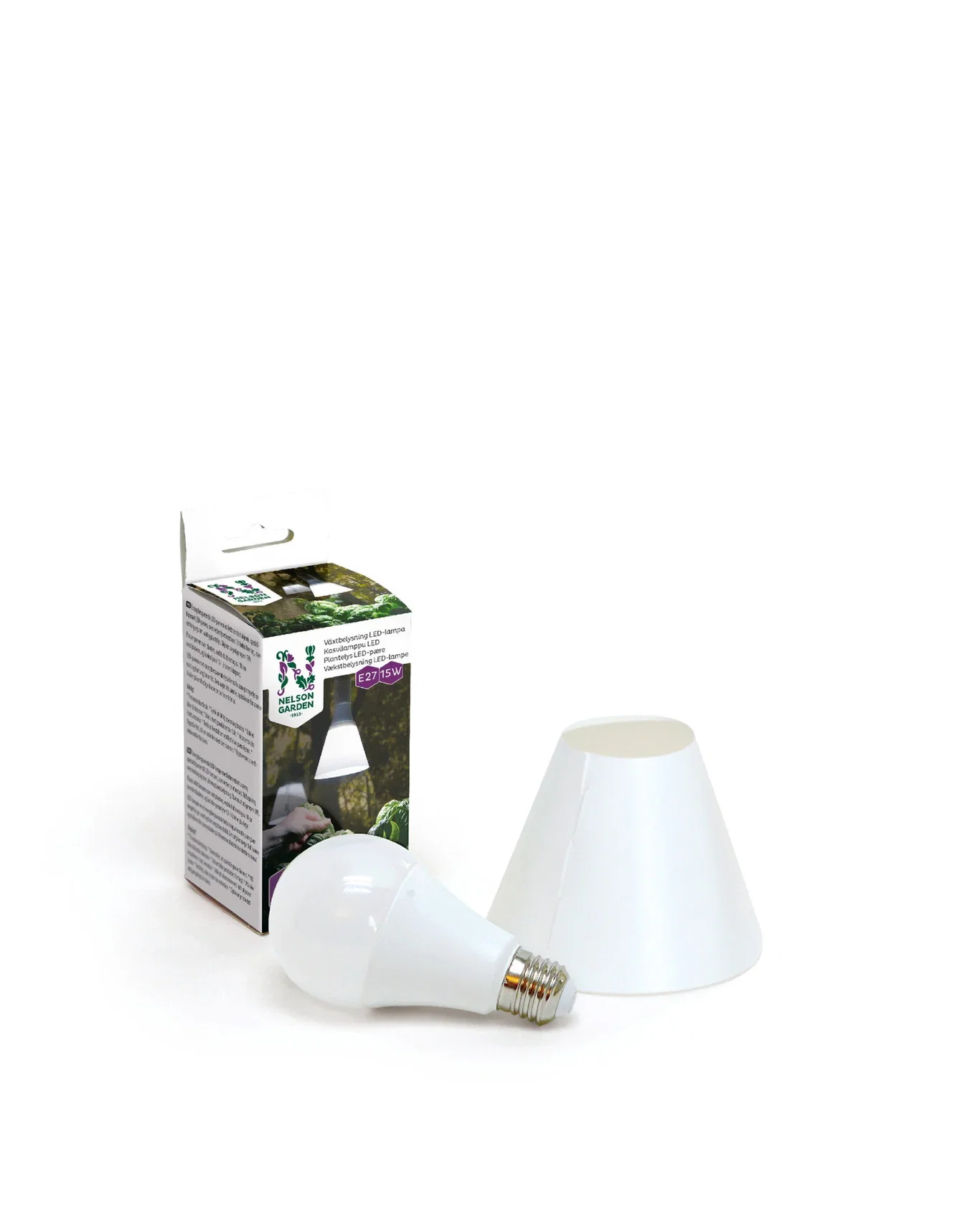 Växtbelysning LED-lampa med skärm 15W E27