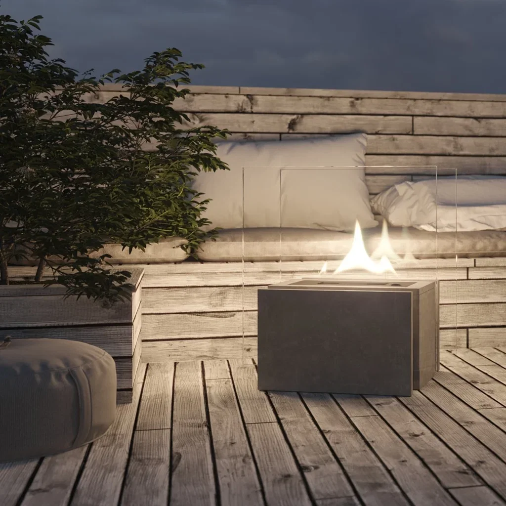 Freestanding MgO lantern light grey