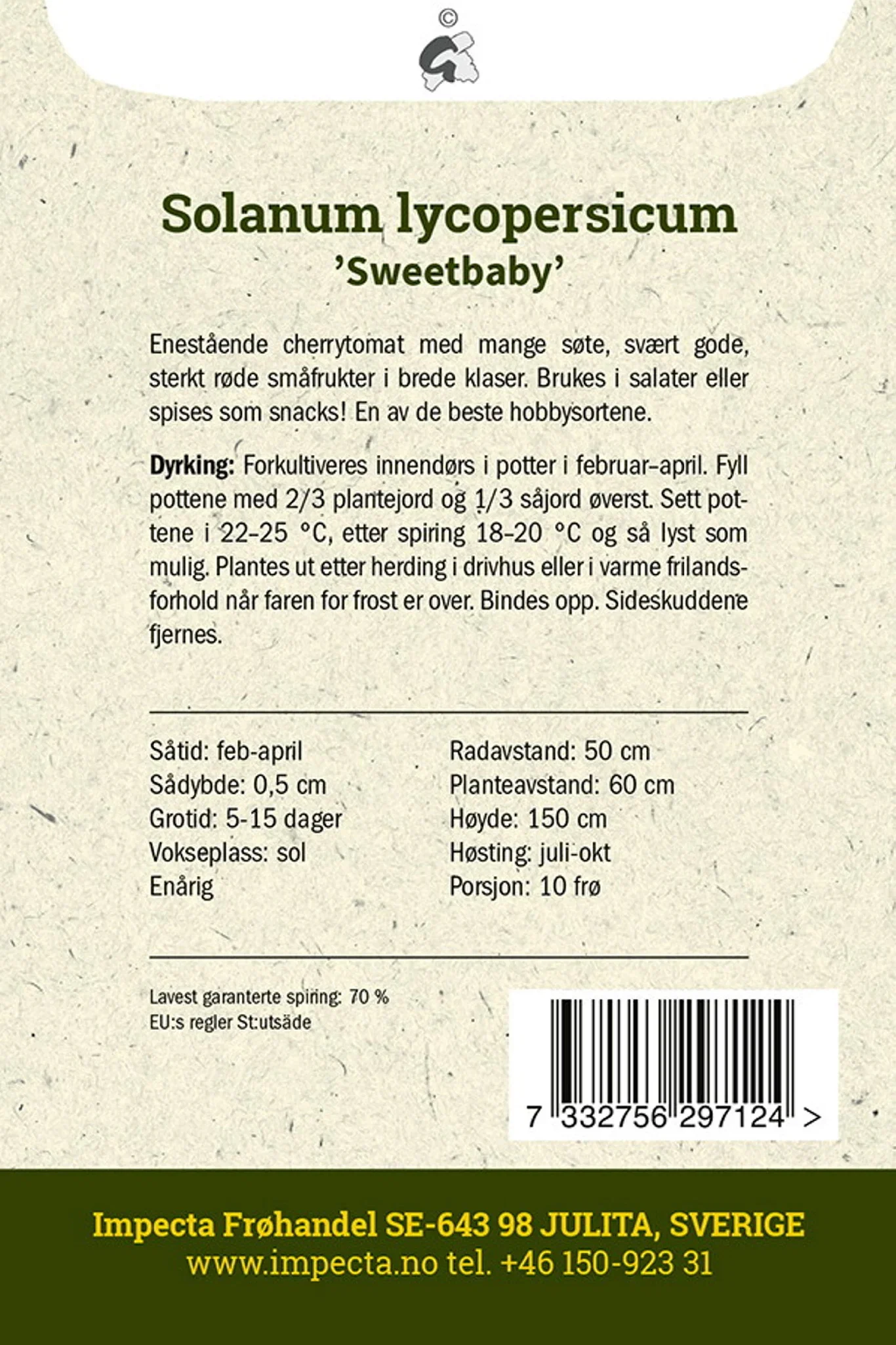 Solanum lycopersicum 'Sweetbaby'