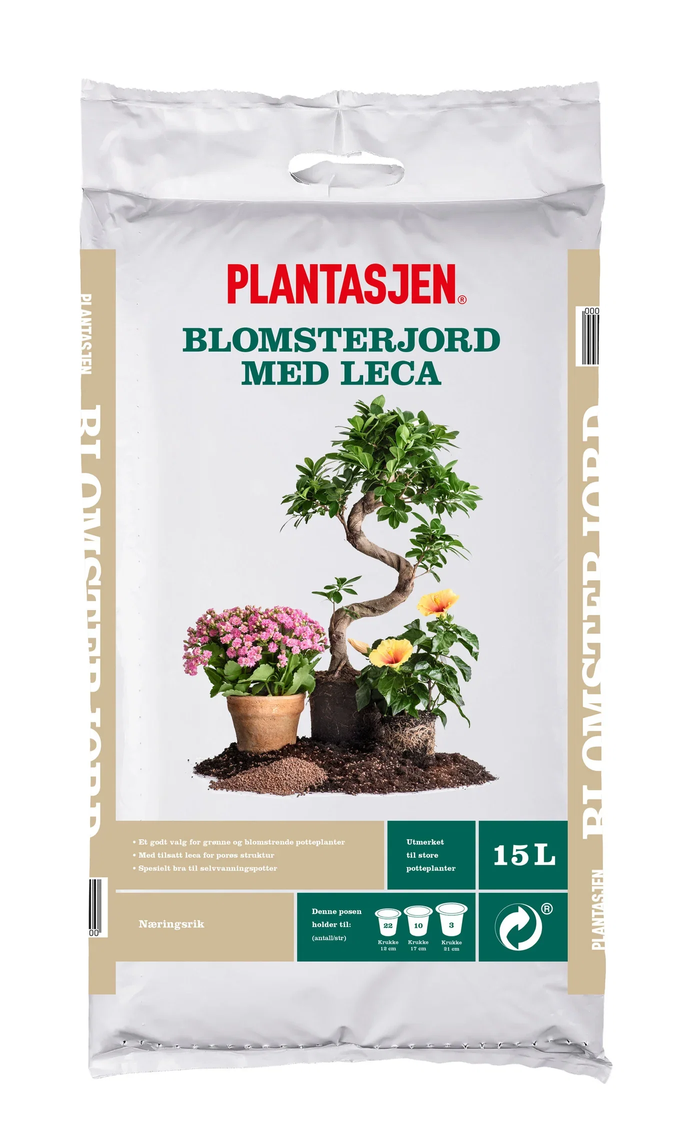 Blomsterjord med leca