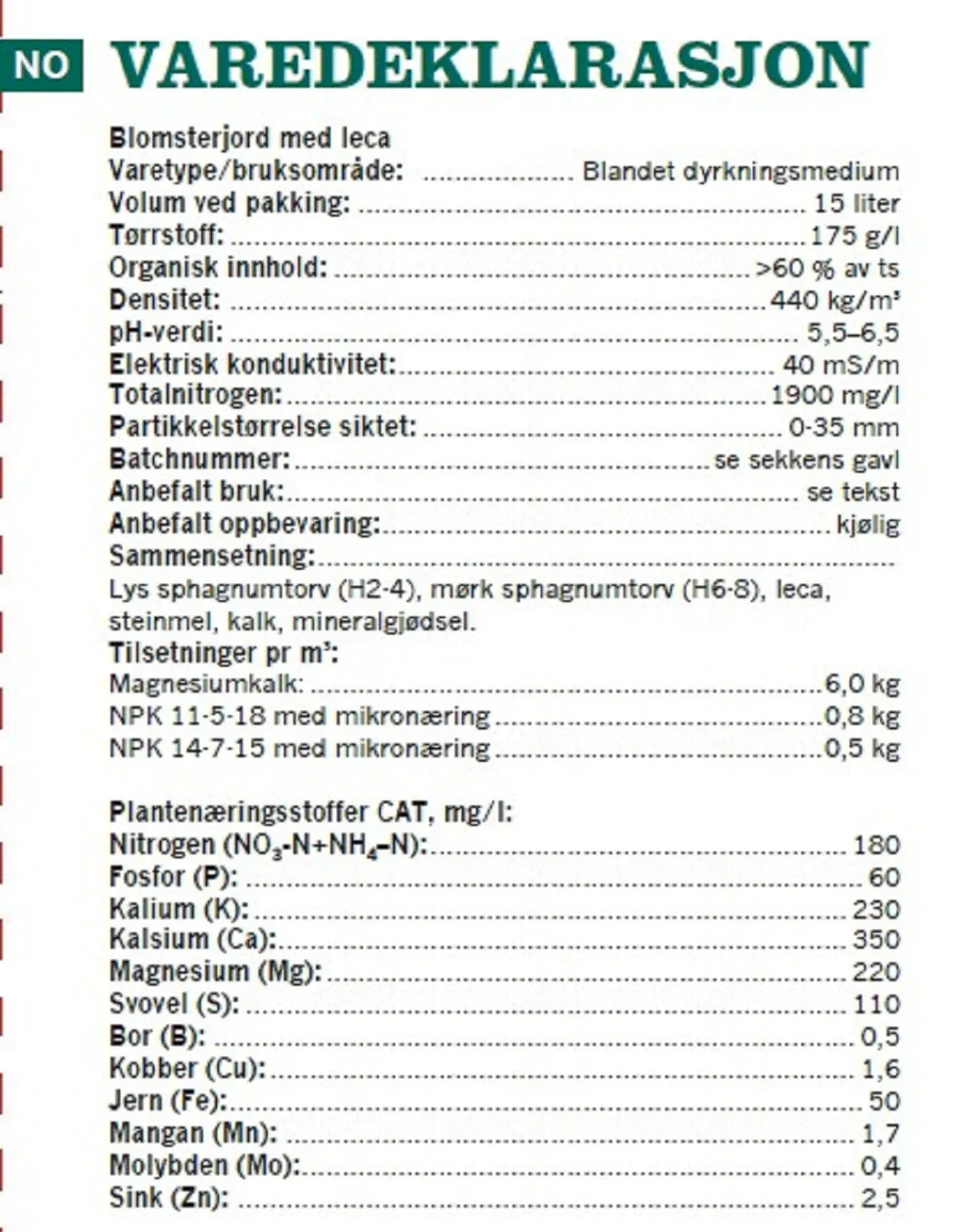 Blomsterjord med leca