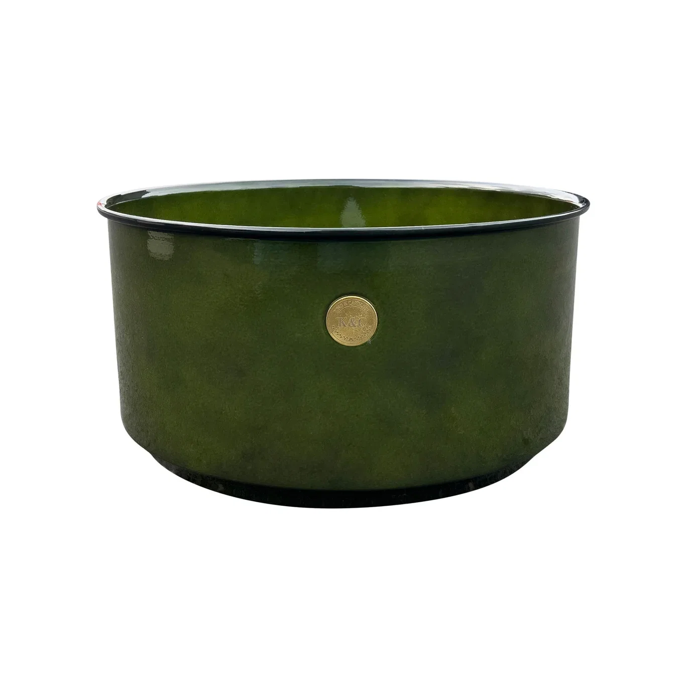 K&C metal bowl D36 green