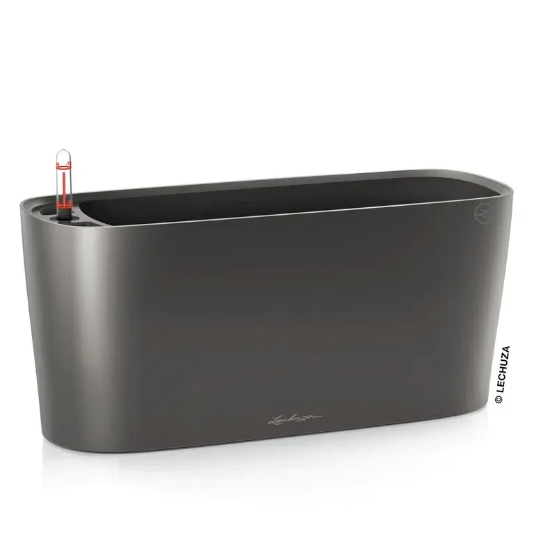 DELTA 10 Selfwatering pot L30 grey metallic
