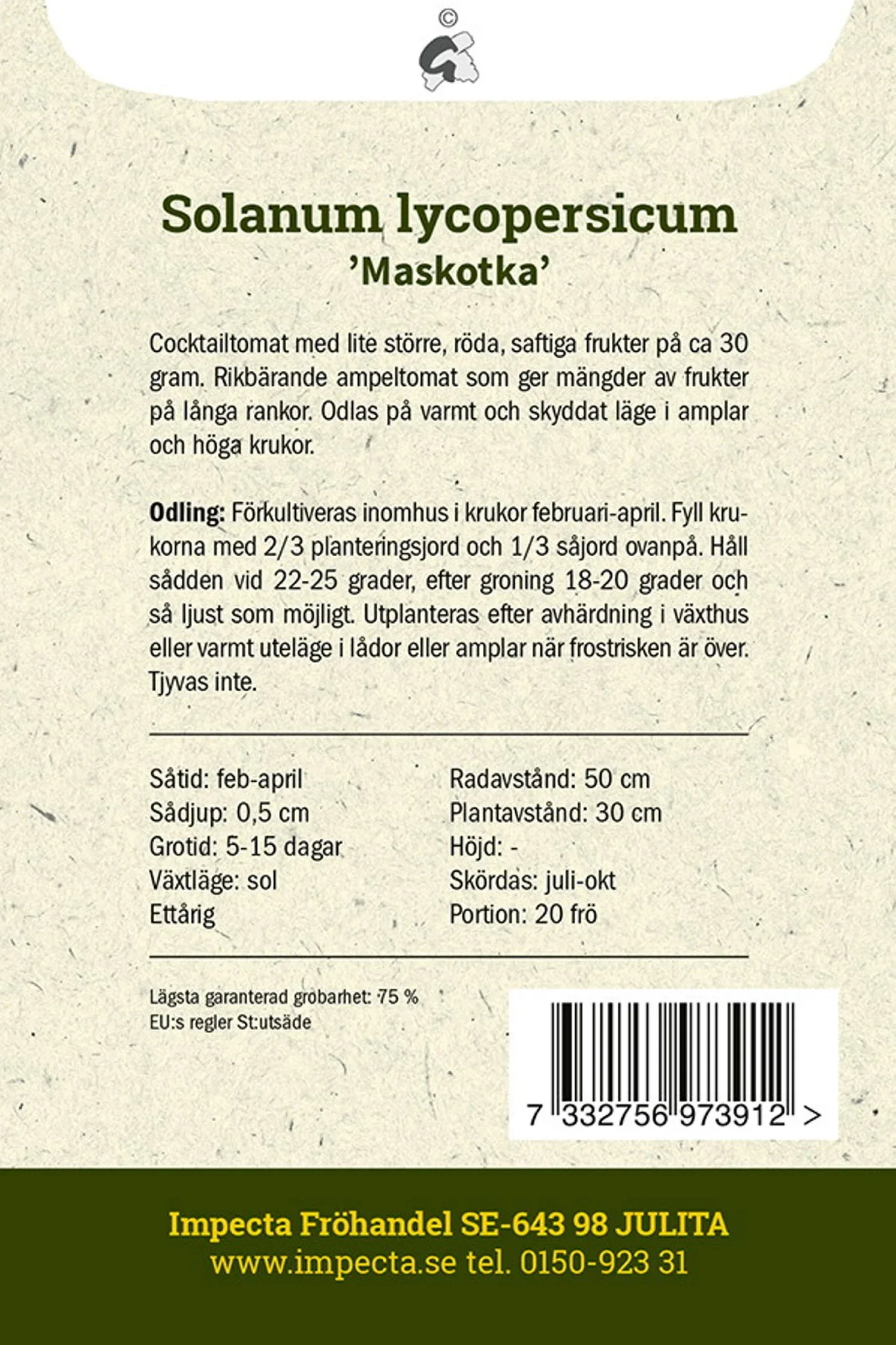 Körsbärstomat 'Maskotka'