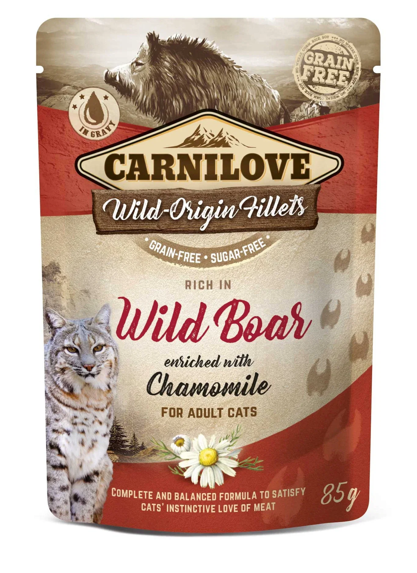 Carnilove Cat Pouch Wild Boar enriched w Chma 85 g