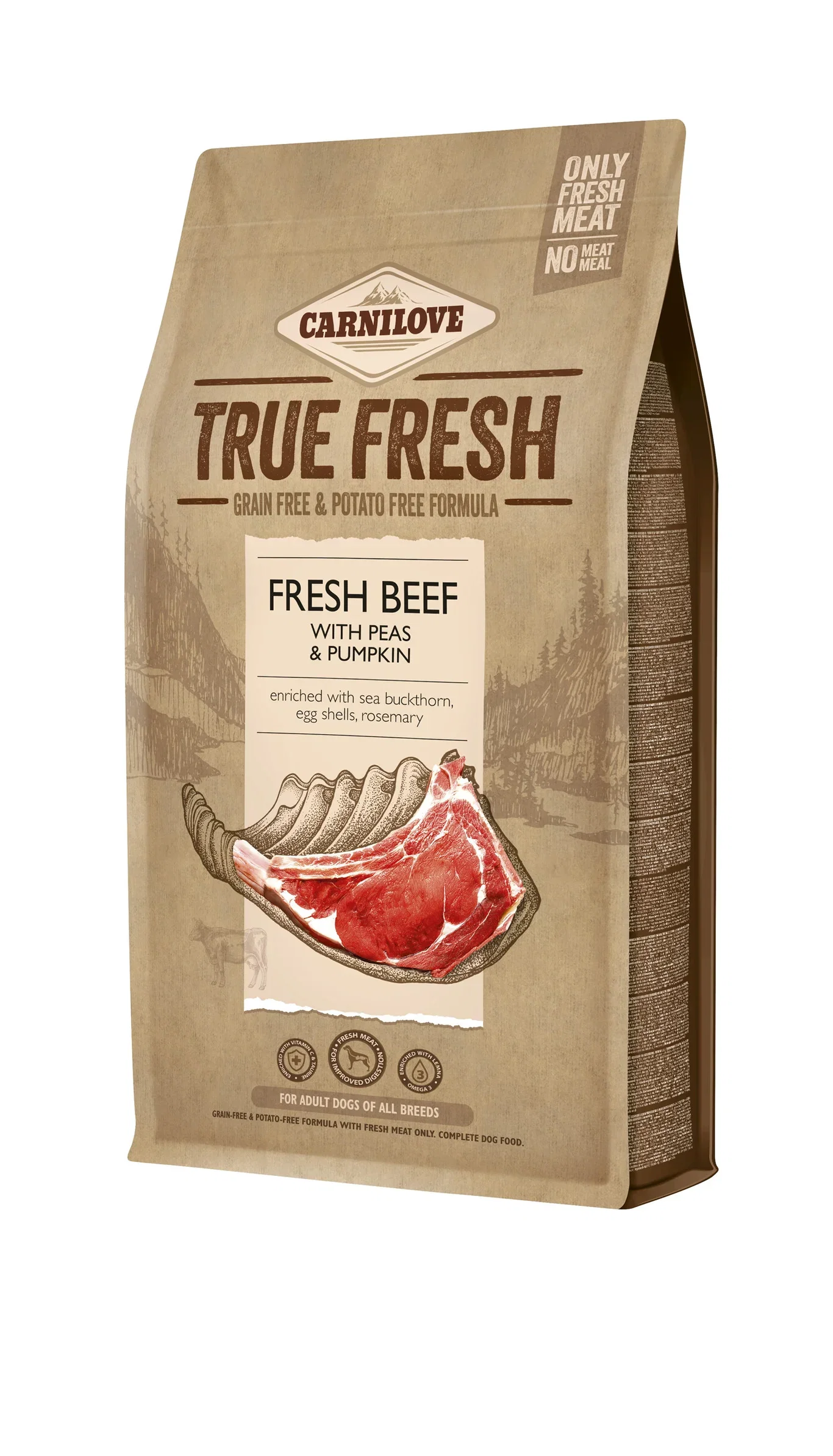Carnilove TRUE FRESH BEEF for Adult dogs 1,4 kg