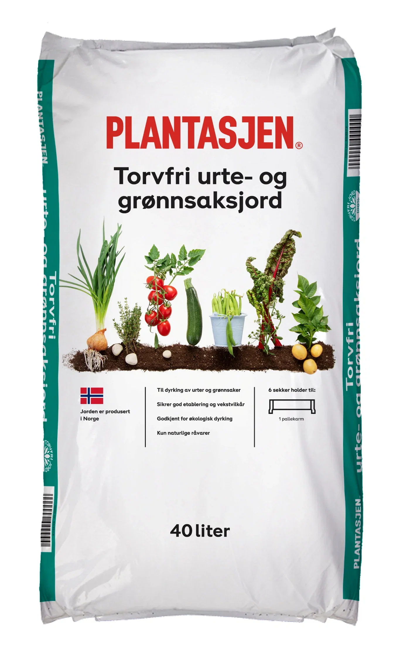 Torvfri jord för grönsaker och örter 40L