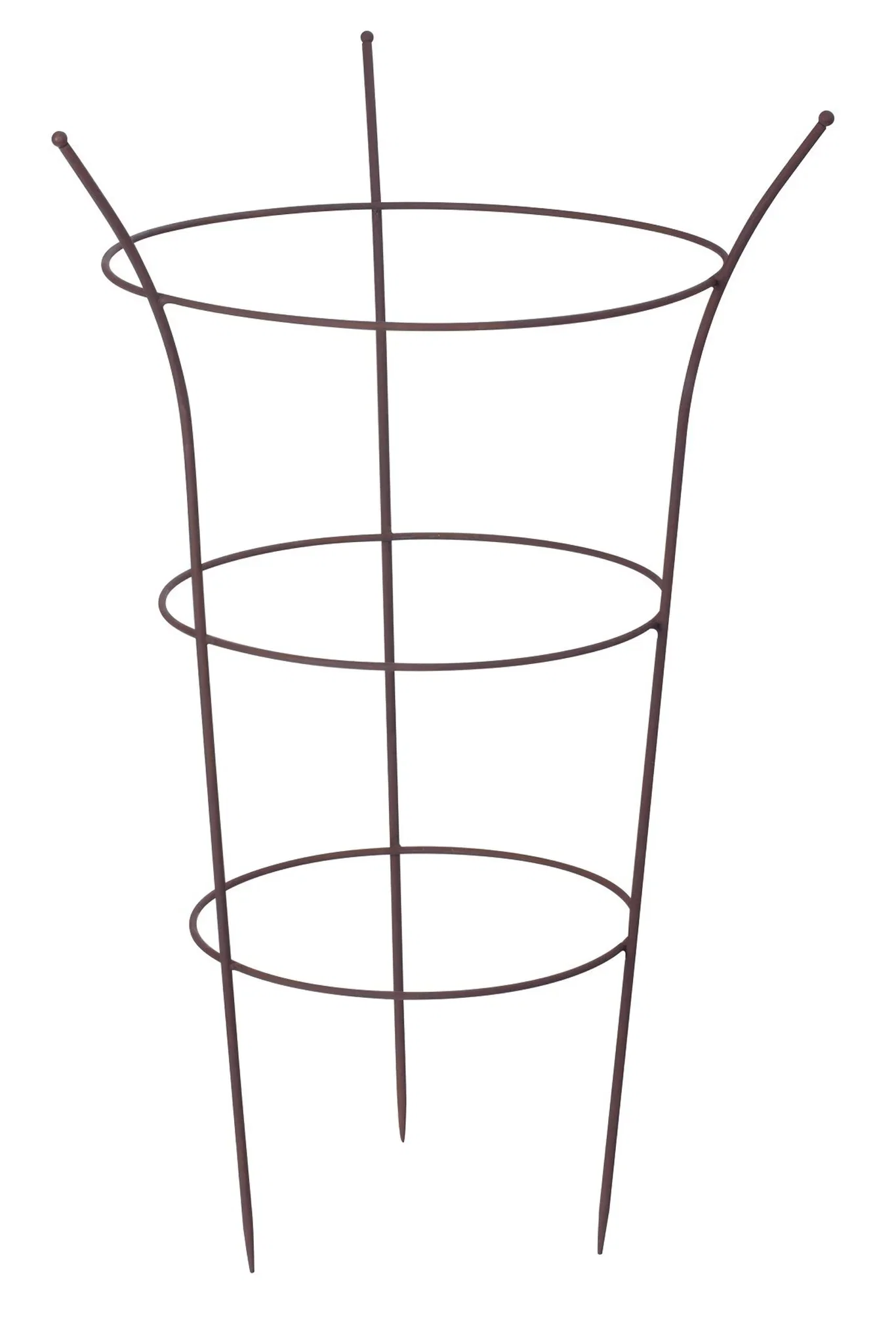 Peony Support H65 Rusty Brown