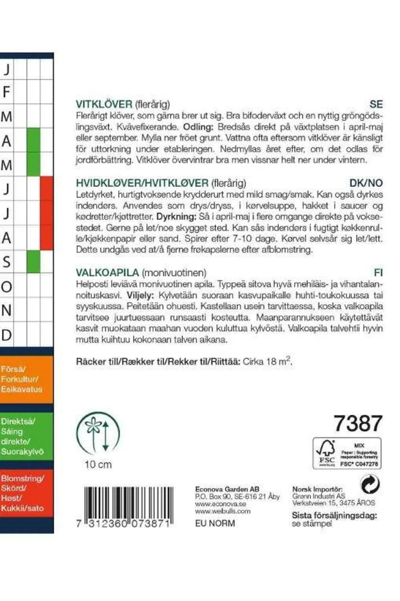 Klöver, vitklöver storport