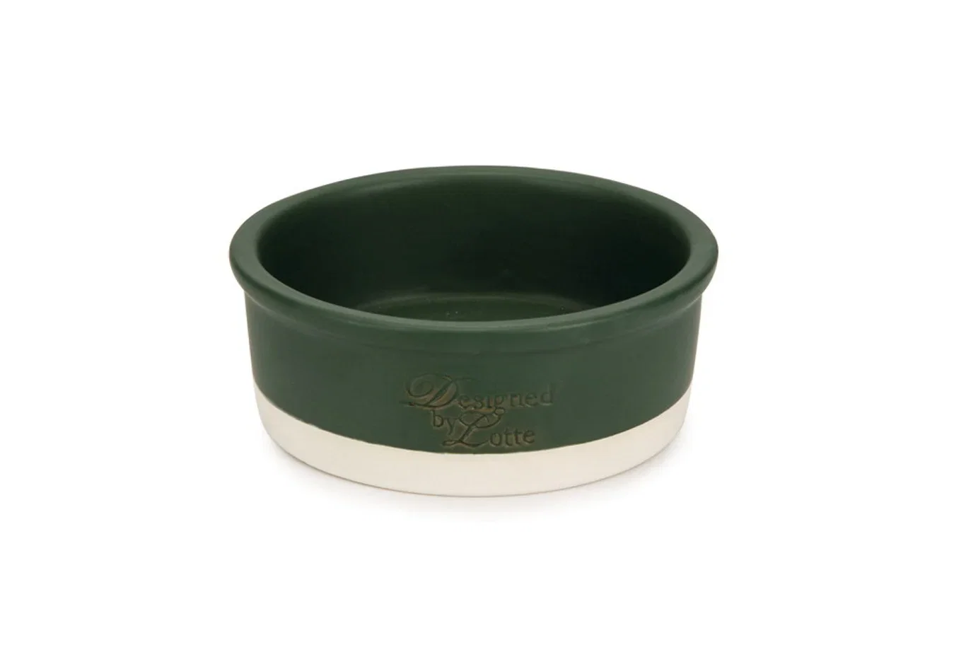 DBL CERAMIC BOWL JOA DOG GREEN 16X16X6