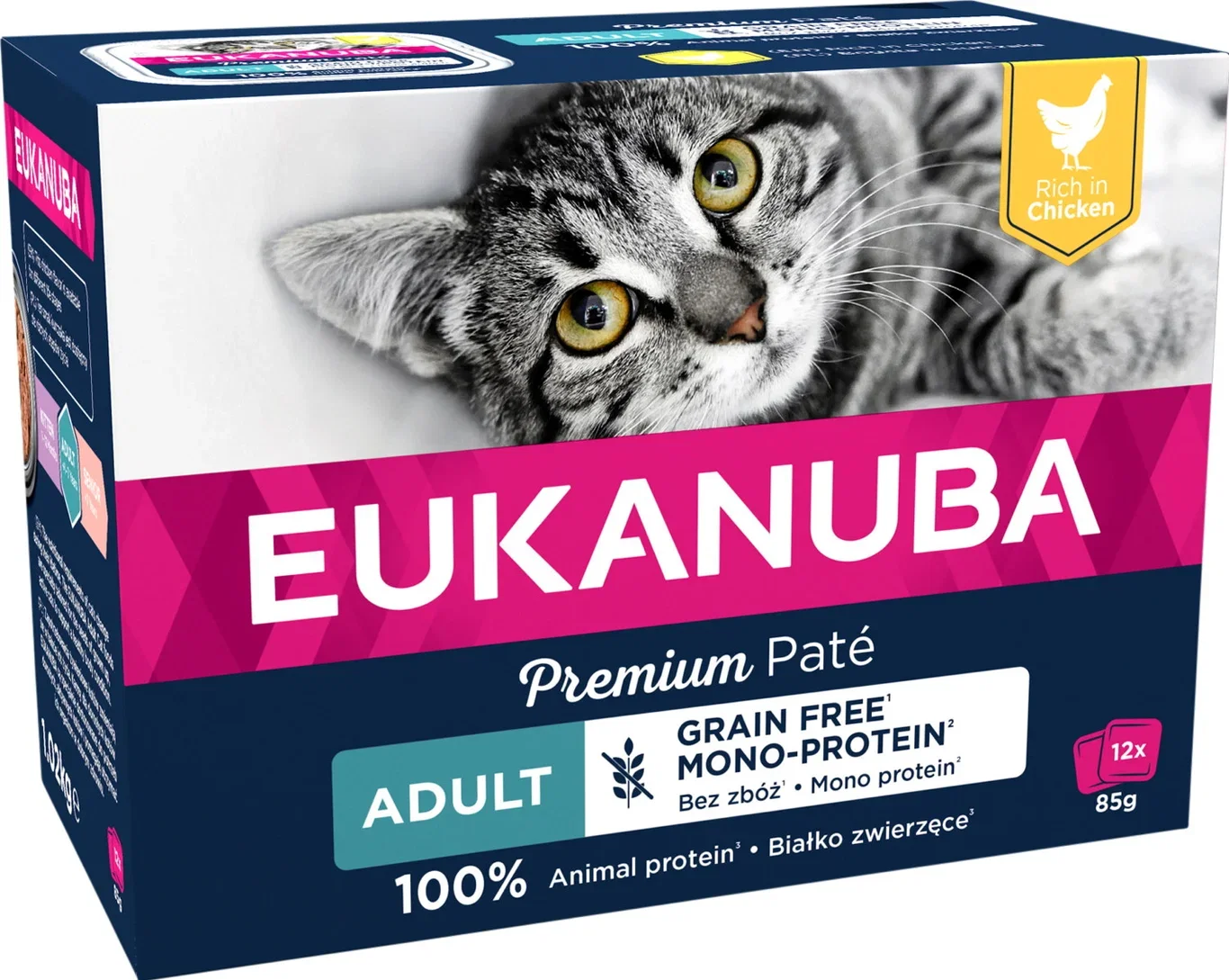 Euk Cat Adult Chicken Pate Mono 12x85g