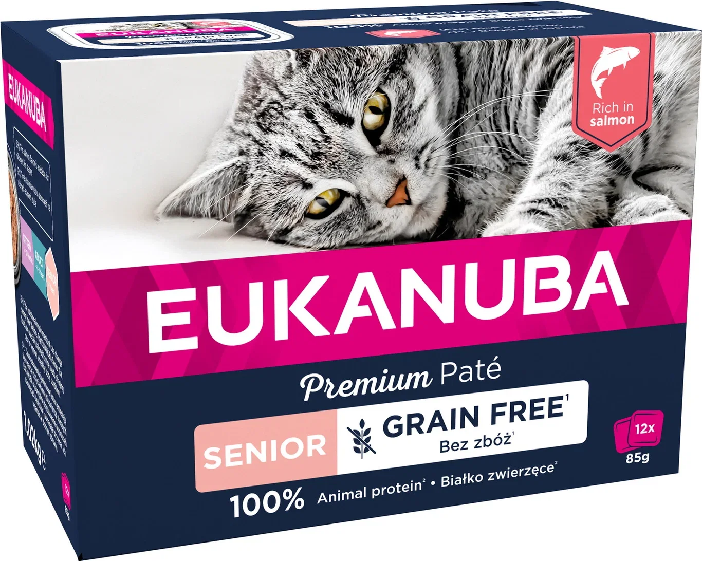 Euk Cat Senior Salmon Pate 12x85g