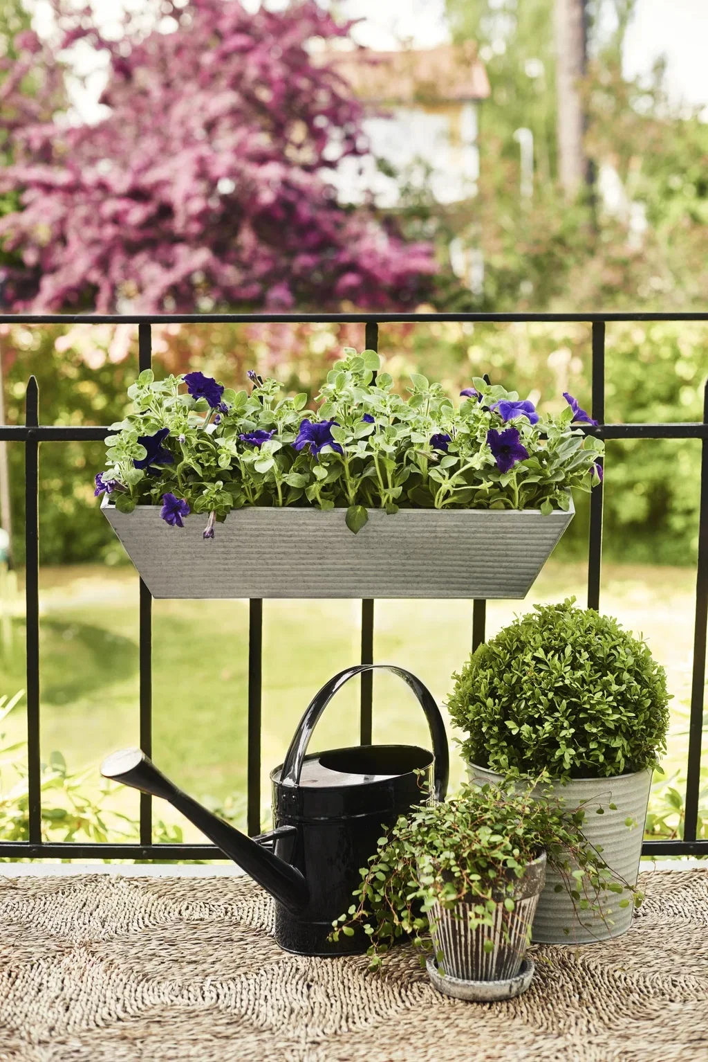 Crewe balcony box zinc L60 grey