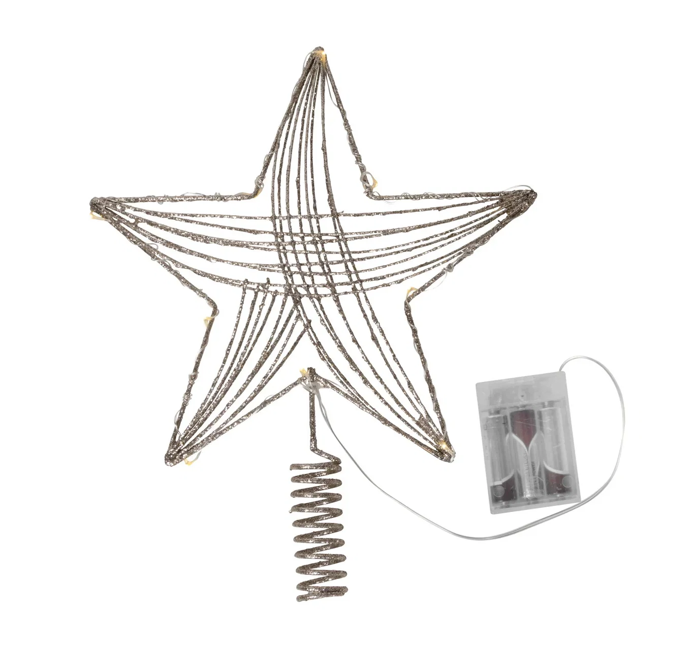Toppstjärna för julgran, med belysning