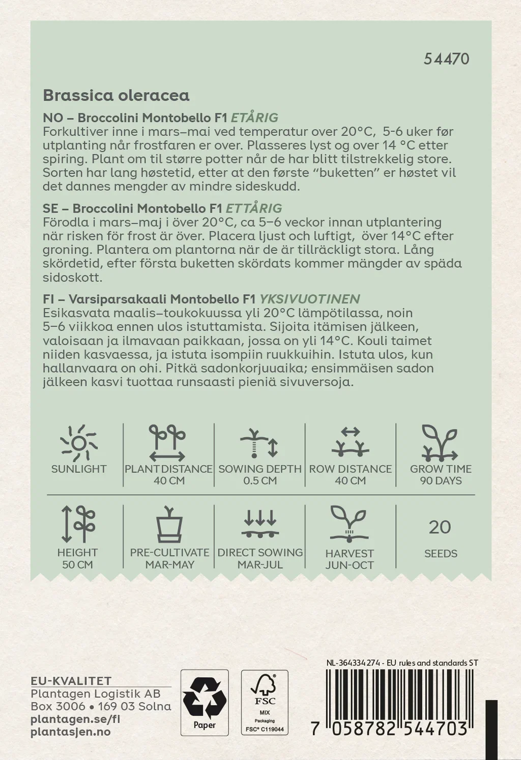 Broccolini 'Montebello' F1