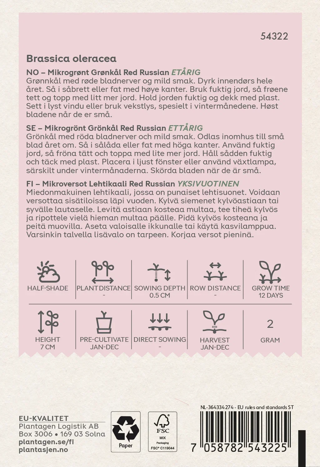 Kale Red Russian - 2 g