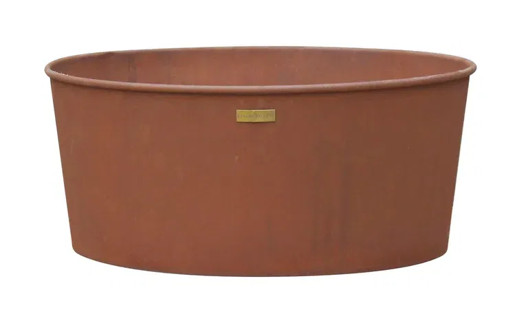 K&C Rund planteringskrage i rost, Ø60 cm